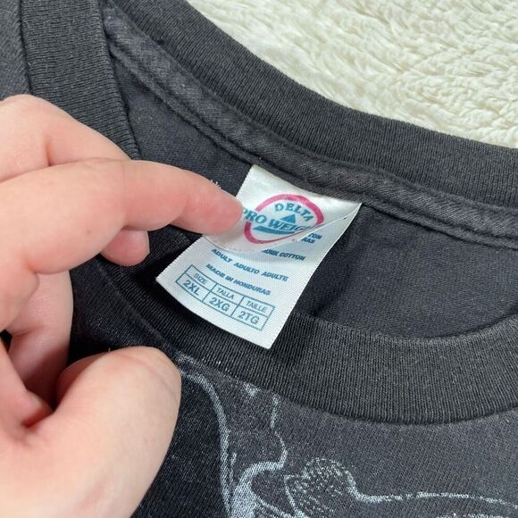 ACDC Shirt Adult Large Black Cannon Anvil Y2K 2002 Rock & Roll Music Mens - Picture 3 of 5